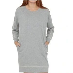 EUC. BILLY REID Grey Mix Terry Stripe Panel Sweatshirt Dress - L